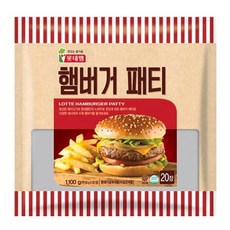 롯데 햄버거패티 1100g, 1.1kg, 1개