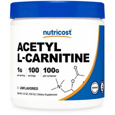 뉴트리코스트 아세틸 L-카르니틴 파우더 100g 무맛, 단품, 1개