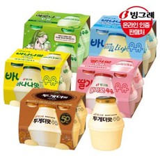 [빙그레]단지우유 240mlx16개딸기바나나메로나라이트투게더맛, 투게더맛 우유x8개+딸기맛 우유x8개/240ml, 16개, 240ml