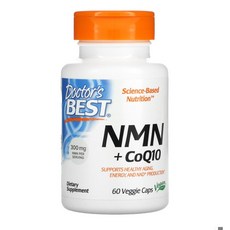 Doctor's Best NMN(베타니코틴아마이드모노뉴클레오타이드) 150mg + CoQ10(유비퀴논) 50mg 베지 캡슐 60정, 1개