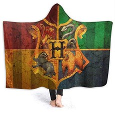 CNAOWHG Hog-Warts Magic School Hooded Blanket Wearable Flannel Throw Blanket Ma (Style: 1 60"x50"), Style: 1, 60"x50"