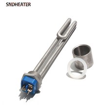 SNDHEATER 물 보일러용 스크류 인 타입 침수 히터 DN25 1 인치 32mm BSP 나사 1KW 2KW3KW 180mm 190mm 230mm, with Internal Nut, 240V, 1KW 180mmL 304SS, 1개