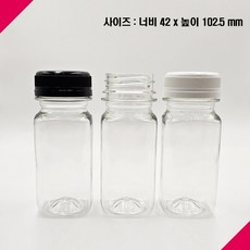 [보틀스] 100ml 100미리 사각 주스 미니 페트병 플라스틱병, 1개, 블루캡(38파이)