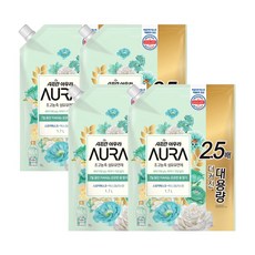 샤프란 AURA 고농축 섬유유연제 스모키머스크 리필, 1.7L, 4개