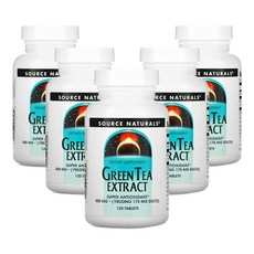 소스네츄럴스 녹차 추출물 500 mg 120 정, 5개, 120정