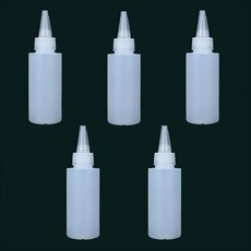 제로리빙 대용량 말랑한 소분용기 뾰족캡 공병, 100ml, 5개