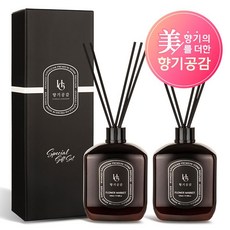 향기공감 프리미엄 홈 대용량 디퓨저 선물세트, 2개, 520ml, 호텔우드