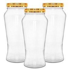 발룬피니 다용도 유리 인삼주병 담금주병, 3개, 1.8L