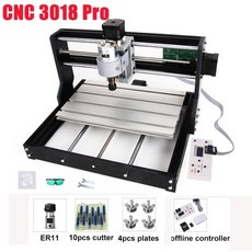엔진톱 CNC 3018 프로 레이저 조각기 목재 라우터 GRBL 제어 ER11 DIY 미니 PCB 오프라인 모듈 포함, 1개