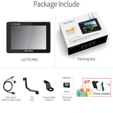 FEELWORLD LUT7S PRO 7 인치 울트라 브라이트 2200 니트 DSLR 카메라 필드 모니터 3D LUT 터치 스크린 HD, 한개옵션1, 01 WHITE