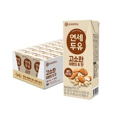 연세 고소한 아몬드&amp 잣 두유 고단백 190ml, 24개