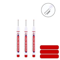 마카 우드 락 플라스틱 가죽 유리 스톤 금속 캔버스 세라믹 딥 홀 마커 화이트 영구 페인트 펜 세트 0.7mm 1 개 3, [07] 3Pcs Red, 한개옵션1