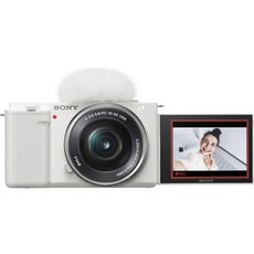 소니 렌즈 교환식 Vlog 용 카메라 VLOGCAM ZV-E10 파워 줌 렌즈 키트 (동봉 렌즈 : SELP1650) 윈드 스크린 부속 화이트 ZV-E10L W
