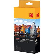 Kodak NEW 미니 사진 프린터 카트리지 MC - 올인원 종이 및 컬러 잉크 카트리지 리필 - 30 팩 - 미니 샷, 단일상품