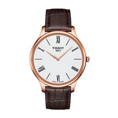 T063.409.36.018.00 티쏘 TISSOT 스위스 클래식 슬림 라인 로즈골드 남성용 가죽 손목시계