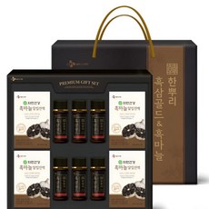 CJ 한뿌리 흑삼과 흑마늘호 선물세트 /추석선물 흑삼대보6병 달임진액12포, 1개
