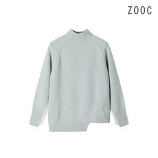 [ZOOC] 반하이넥 소매배색 니트 V204KSK937_MT