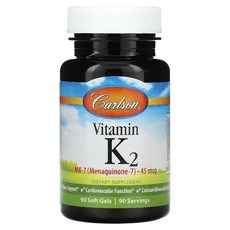 칼슨 비타민 K2 MK7 45mcg 90정 Carlson 메나퀴논, 1개