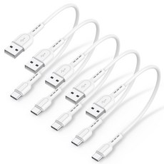 수피 USB-A TO C타입 고속충전 짧은 숏 케이블 S12C, 5개, 화이트, 20cm 5개, 화이트, 20cm