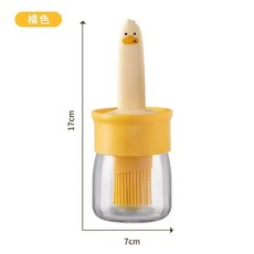 주방 실리콘 오일 병 베이킹 바베큐 그릴 브러시 디펜서 내열성, 1.yellow