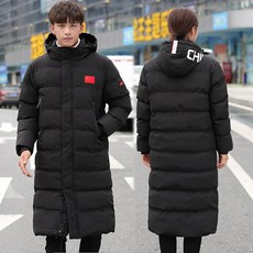 남자패딩코트 국가대표팀 스커트운동 면코트 남성가을 겨울롱 타입무릎위