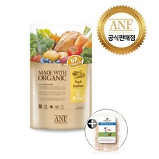 [사은품증정]ANF 6FREE PLUS 오리 & 연어 5.6kg 강아지사료 + 오가앤리프 수제간식 200g 증정, 1개 - 오가앤리프