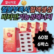 철분부족시 비타민 비타민C 비타민D 비타민B12 기능성 혈액생성 에너지생성 여학생 해바라기레시틴 옥수수전분 안전성 항산화 세포보호 성장기 청소년 가임기여성 임산부 철분보충 남학생, 60정, 6개