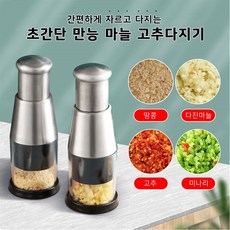 홈니드 초간단 만능 마늘 고추다지기, 1개, 실버