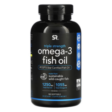 스포츠리서치 트리플 스트렝스 오메가-3 피쉬 오일 1250mg 소프트젤, 60정, 2개