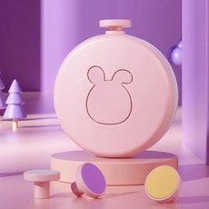 전기 네일 트리머 세트 베이비 케어 도구 어린이 위생 아이 폴리셔 유아 매니큐어 클리퍼, 1개, 2.Pink 3Grind Heads