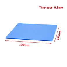 100mm x 열 패드 CPU 쿨러 냉각 전도성 팬 방열판 실리콘 고품질, [01] 100x100x0.5mm