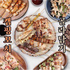 캠핑음식 캠핑꼬치 구이 밀키트 염통꼬치 닭꼬치 모듬꼬치 닭똥집 닭발 닭껍질 막창 캠핑용 꼬치 18종 소스 총집합 2.염통꼬치 10개 5팩(50꼬치), 250g, 5개