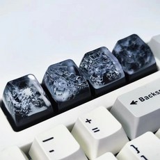 커스텀키캡 포인트키캡 레트로 3d 입체 투명 아트 세트