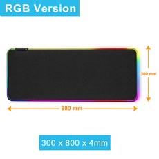 발광 마우스 패드 rgb 판타지 게임 led 고무 테이블 패드, 300*800*4MM(누드 슬라이스, 포장 제외), 1개
