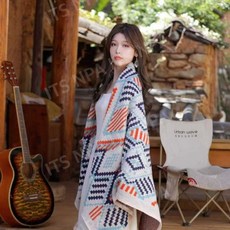 몽골 티베트 여행 판초 담요 보헤미안 에스닉 망토 어깨 가디건 숄 26종