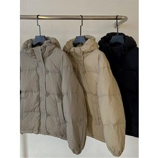 패딩코트 자켓 짧은 후드 코튼 패딩 코트 루즈핏 푸퍼 파카 오버사이즈 아웃웨어 여성용 신제품 겨울