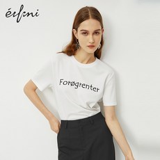 이브 쿨 흰색 티셔츠 여성 2020 새로운 여름 반팔 한국어 버전 반팔 타로 보라색 BM 셔츠 여성