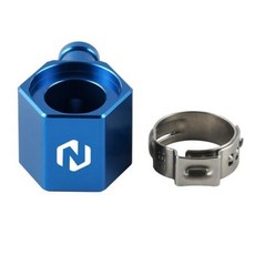 오토바이 기화기 펌프 연료 라인 오일 탱크 필터 커넥터 여섯 일, blue connector, 1개
