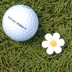 골프유단자 골프볼마커 꽃 볼마커 3종 골프마커 자석클립 세트, 혼합색상, 1세트