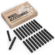 20pcs 익스텐디드 실버 휠 스터드 변환 - 12x1.5 ~ 총길이 60mm 44mm 섕크 길이 BMW 1 3 5 시리즈호환차량은 볼트 스크류 어댑터, 4.2 inch Length, Black