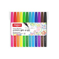 펜맥스 스파이더 칼라 수성펜 12색 0.5mm 필기 캘리그라피 일러스트용 미술 준비물 사인펜, 단품, 단품