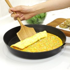 단디맘 티크우드 나무 조리도구 수저 밥주걱 뒤집개 수저 스푼 볶음 계란말이 이유식, 계란말이 뒤집개