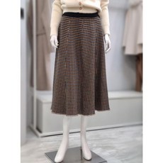 체크 플레어 컷오프 니트 롱 스커트(BJ-SCX2999-1) 백화점 아울렛 (4442566)
