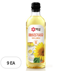 백설 해바라기유, 900ml, 9개