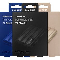 삼성전자 정품 외장 SSD 외장하드 포터블 휴대용 T7 실드 shield, 블랙,