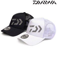 다이와 DC-5523NK 뉴에라 콜라보 A프레임 스냅백 하프 메쉬 캡 패션 낚시모자, 블랙 프리 [400384]
