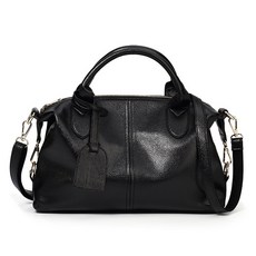  도오빠 비로트 여성 가죽 토트백 크로스백 숄더백 블랙 핸드백 보스턴백 심플 여자토트백 사계절 가방 