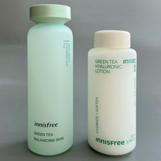 innisfree GREEN TEA BALANCING SKIN 200ml+ GREEN TEA HYALURONIC LOTION 170ml/그린티 밸런싱 히알루론산 스킨 세트, 1개