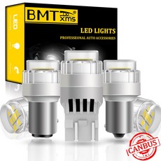 bmtxms 1pcs 1156 p21w ba15s 1157 bay15d t20 led w215w 7443 w21w 자동차 회전 신호등 역 전구 주차 램프 canbus 오류 없음, 1157 BAY15D PY21W, 흰색