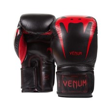 VENUM GIANT3.0 독 권투 장갑 성인 샌드백 훈련 산다 무에타이 가죽 장갑, 블랙 레드, 16 온스